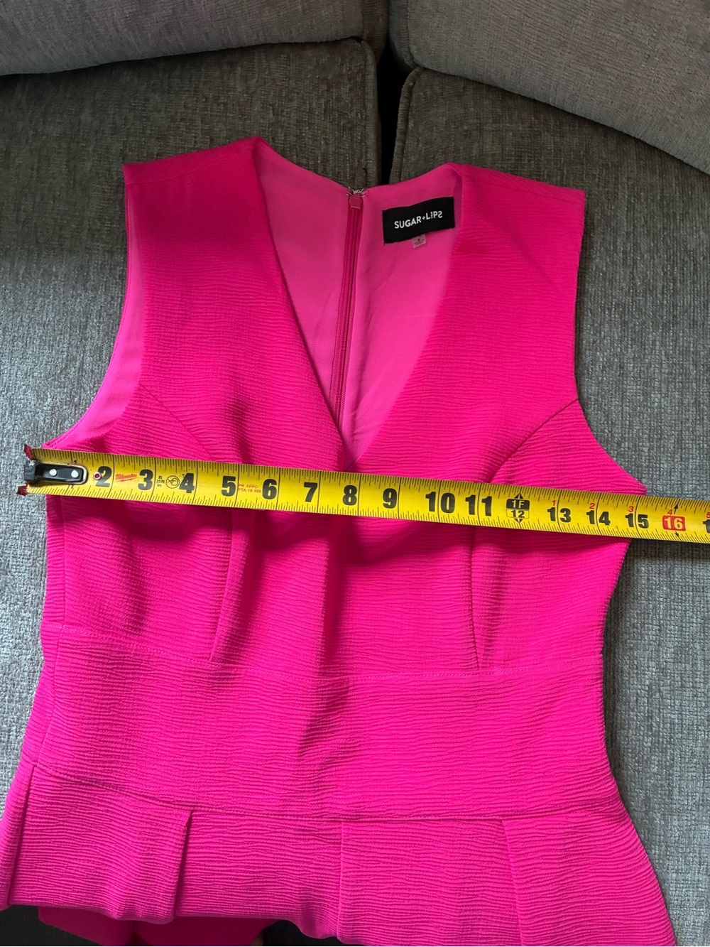 Sugarlips Hot Pink V-Neck Wide-Leg Jumpsuit size:S - Picture 7 of 12